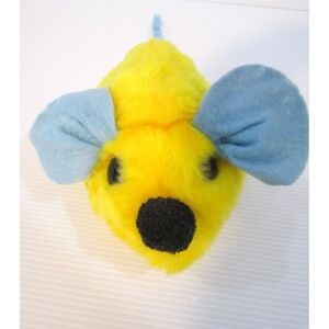 Vintage Russ Berrie Mealy Mouse Plush Beanie Stuffed Toy Yellow Blue 1977 USA